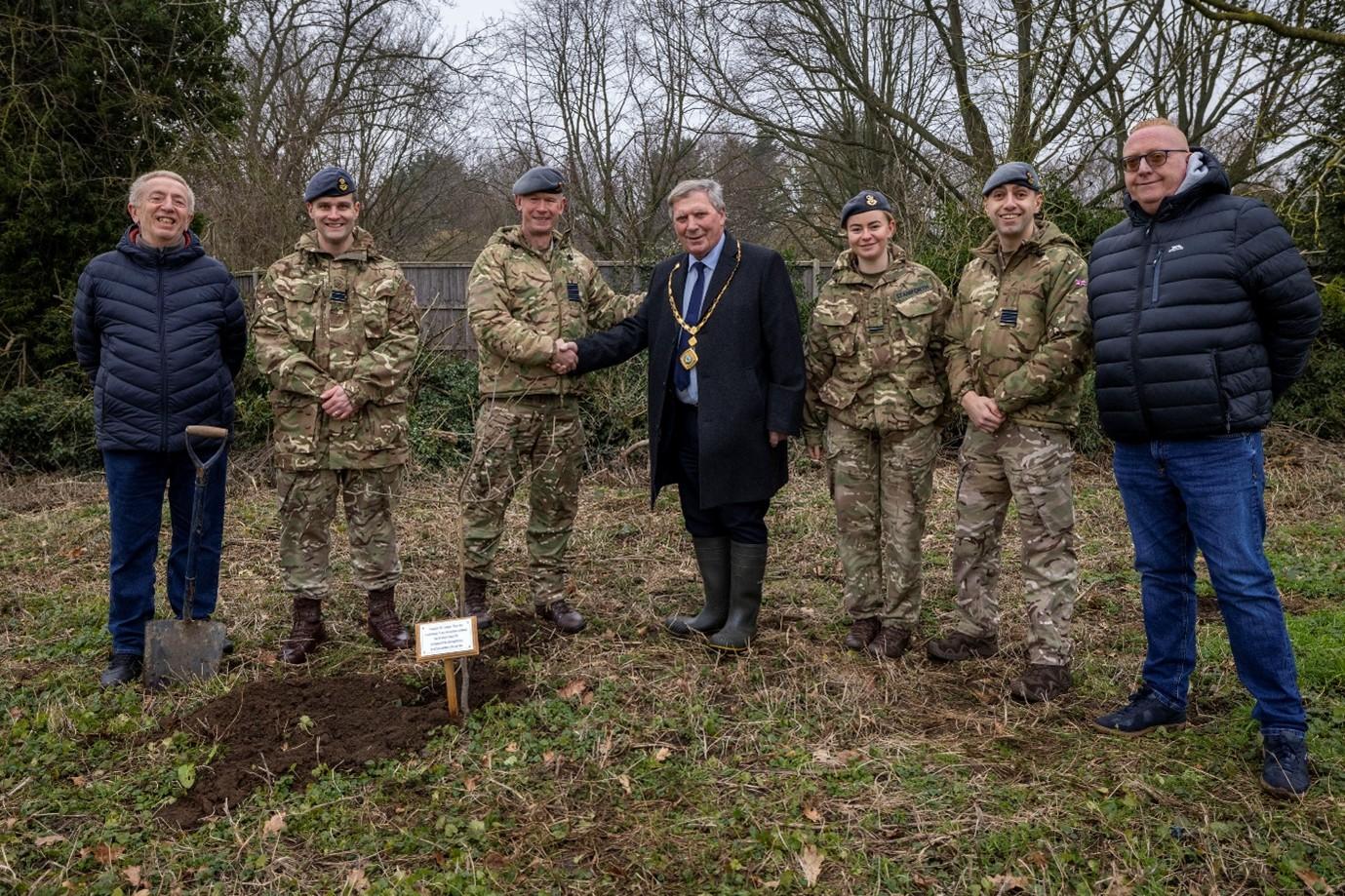 Commemorative oak tree